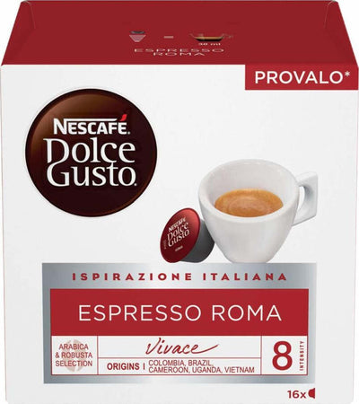 Capsule Nescafè Dolce Gusto Espresso Roma 16 pz Alimentari e cura della casa/Caffè tè e bevande/Caffè/Cialde e capsule di caffè per macchinette/Capsule di caffè compatibili Nescafè dolcegusto Scontolo.net - Potenza, Commerciovirtuoso.it