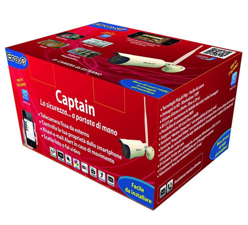 Telecamera videosorveglianza Bullet IP WIFI 1.0 Megapixel 720P HD per Esterno - MOD. CAPTAIN