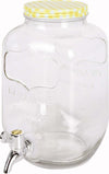 Caraffa in vetro dispenser porta bevande barattolo con rubinetto 4 lt