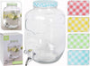 Caraffa in vetro dispenser porta bevande barattolo con rubinetto 4 lt