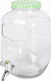 Caraffa in vetro dispenser porta bevande barattolo con rubinetto 4 lt