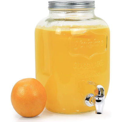 Caraffa in vetro porta bevande con rubinetto da 4 lt