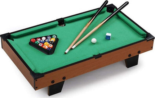 Carambola-Biliardo-Da-Tavolo-In-Legno-Con-Piedi-15-Palle-E-2-Stecche-65x37x15cm