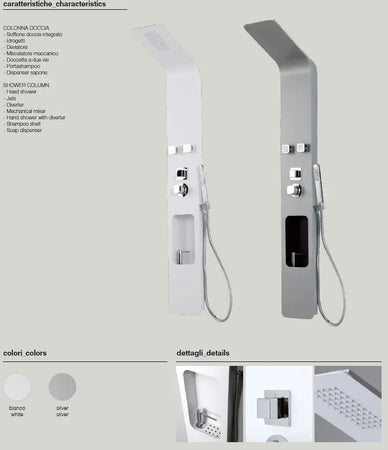 Colonna Doccia Idromassaggio Con Dispenser - Loira - Shopbagno.it