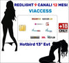 Smart Card Tessera TV per Adulti Viaccess Abbonamento Redlight Elite 9 Canali Hotbird 12 Mesi