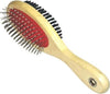 Cardatore-Spazzola-Legno-Bifacciale-Per-Animali-Cane-Gatto-Rimuovere-Pelo-Morto