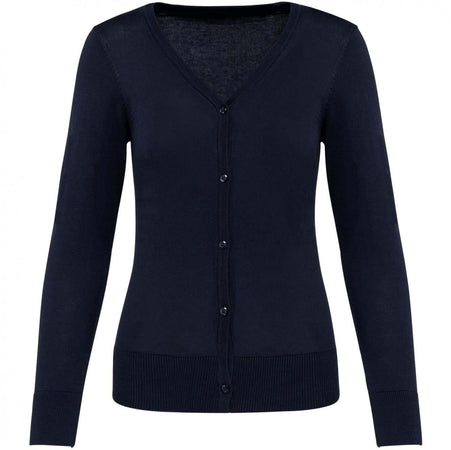 Cardigan Donna Blu Cotone Supima® Maglioncino con Bottoni Puro Cotone