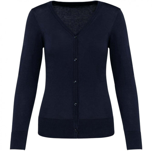 Cardigan Donna Blu Cotone Supima® Maglioncino con Bottoni Puro Cotone