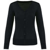 Cardigan Donna Nero Cotone Supima® Maglioncino con Bottoni Puro Cotone