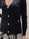 Cardigan nero Moda/Donna/Abbigliamento/Maglioni e cardigan/Cardigan Kanal 32 - Santa Maria di Licodia, Commerciovirtuoso.it