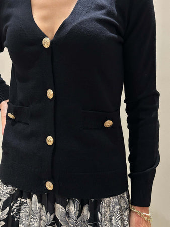 Cardigan nero Moda/Donna/Abbigliamento/Maglioni e cardigan/Cardigan Kanal 32 - Santa Maria di Licodia, Commerciovirtuoso.it