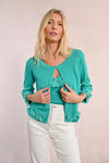 Cardigan Molly Bracken  turchese in lurex