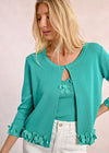 Cardigan Molly Bracken  turchese in lurex