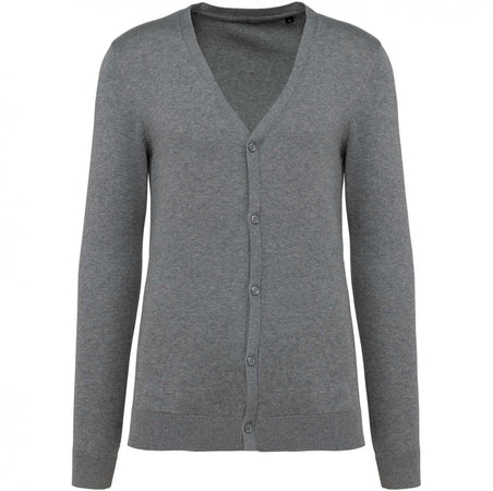 Cardigan Uomo Grigio Melange Cotone Supima® Maglioncino con Bottoni Puro Cotone
