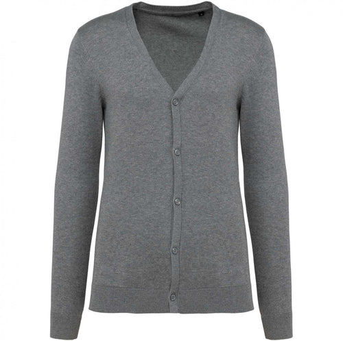 Cardigan Uomo Grigio Melange Cotone Supima® Maglioncino con Bottoni Puro Cotone