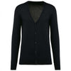 Cardigan Uomo Nero Cotone Supima® Maglioncino con Bottoni Puro Cotone