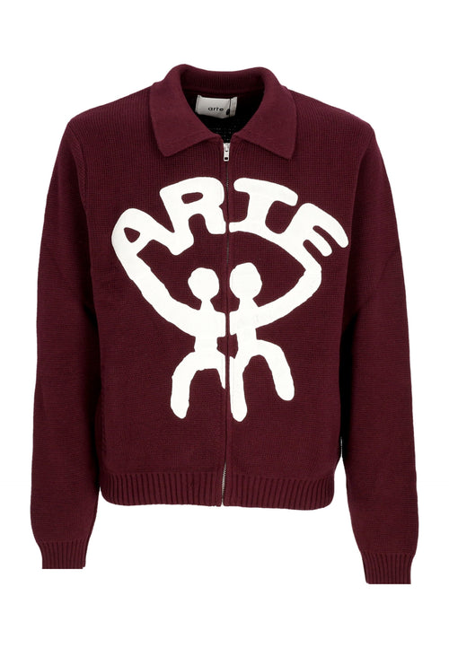 ARTE Cardigan Uomo All Together Cardigan Bordeaux da uomo