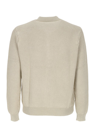 HUF Cardigan Uomo Anton Zip Overdyed Sweater Putty da uomo