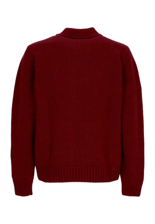 ARTE Cardigan Uomo Logo Cardigan Bordeaux/cream da uomo