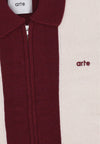 ARTE Cardigan Uomo Logo Cardigan Bordeaux/cream da uomo