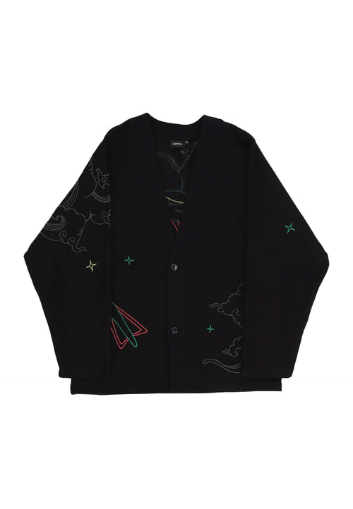 DOLLY NOIRE Cardigan Uomo Rayquaza Kimono Black da uomo