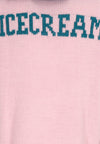 ICE CREAM Cardigan Uomo Running Dog Knitted Zip Through Hooded Pink da uomo