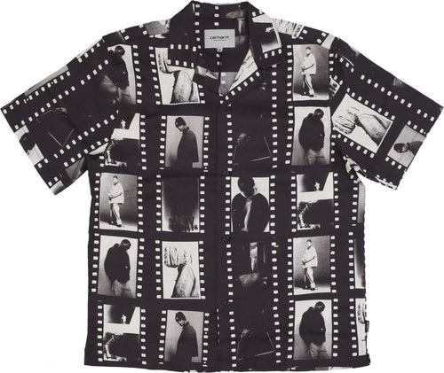CARHARTT-WIP-Camicia-Manica-Corta-Uomo-Photo-Strip-Shirt-Photo-Strip-Print/black/white-da-uomo