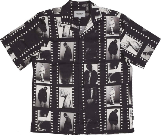 CARHARTT-WIP-Camicia-Manica-Corta-Uomo-Photo-Strip-Shirt-Photo-Strip-Print/black/white-da-uomo