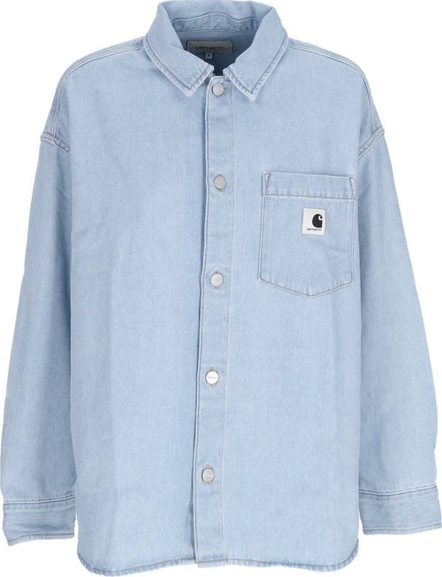 CARHARTT-WIP-Camicia-Manica-Lunga-Donna-W-Alta-Shirt-Jacket-Blue-Stone-Bleached-da-donna