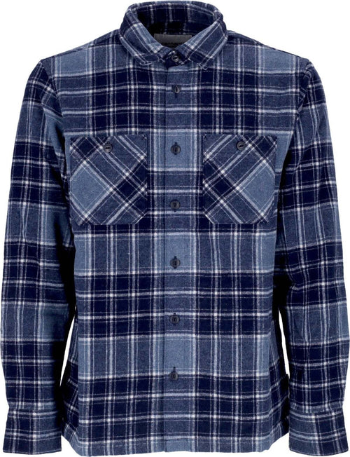 CARHARTT-WIP-Camicia-Manica-Lunga-Uomo-L/s-Jared-Shirt-Jared-Check/storm-Blue-da-uomo