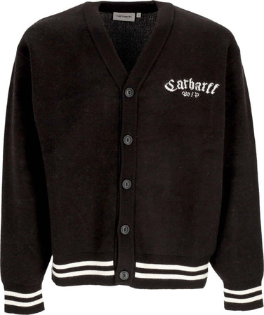 CARHARTT-WIP-Cardigan-Uomo-Onyx-Cardigan-Black/wax-da-uomo