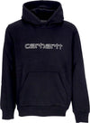 CARHARTT-WIP-Felpa-Cappuccio-Uomo-Hooded-Elzy-Sweatshirt-Black/wax-da-uomo
