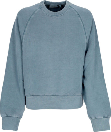 CARHARTT-WIP-Felpa-Girocollo-Corta-Donna-W-Taos-Sweat-Vancouver-Blue-Garment-Dyed-da-donna