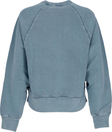 CARHARTT-WIP-Felpa-Girocollo-Corta-Donna-W-Taos-Sweat-Vancouver-Blue-Garment-Dyed-da-donna