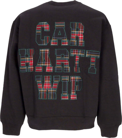 CARHARTT-WIP-Felpa-Girocollo-Uomo-Wiles-Crewneck-Black-da-uomo