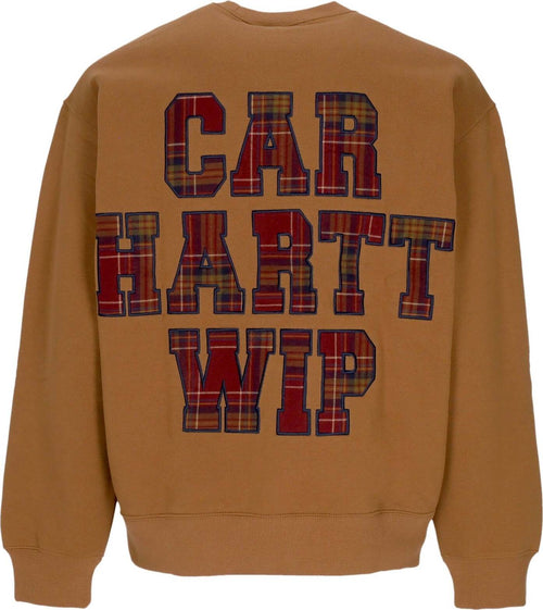 CARHARTT-WIP-Felpa-Girocollo-Uomo-Wiles-Crewneck-Hamilton-Brown-da-uomo