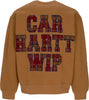 CARHARTT-WIP-Felpa-Girocollo-Uomo-Wiles-Crewneck-Hamilton-Brown-da-uomo