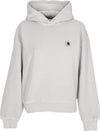 CARHARTT-WIP-Felpa-Leggera-Cappuccio-Donna-W-Hooded-Nelson-Sonic-Silver-Garment-Dyed-da-donna