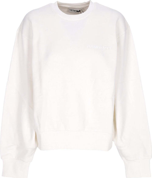 CARHARTT-WIP-Felpa-Leggera-Girocollo-Donna-Akron-Sweat-Wax-Garment-Dyed-da-donna