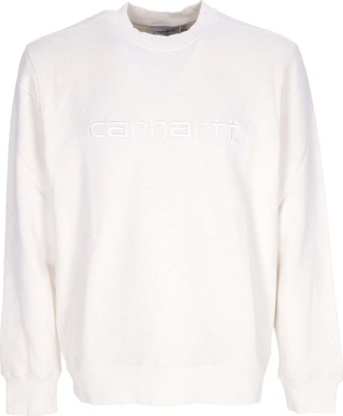 CARHARTT-WIP-Felpa-Leggera-Girocollo-Uomo-Duster-Crewneck-Wax-Garment-Dyed-da-uomo