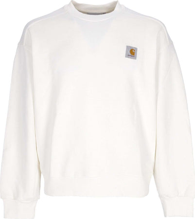 CARHARTT-WIP-Felpa-Leggera-Girocollo-Uomo-Nelson-Sweat-Wax-Garment-Dyed-da-uomo