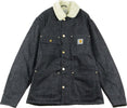 CARHARTT-WIP-Giubbotto-Jeans-Uomo-Fairmount-Coat-Blue-Rigid-da-uomo