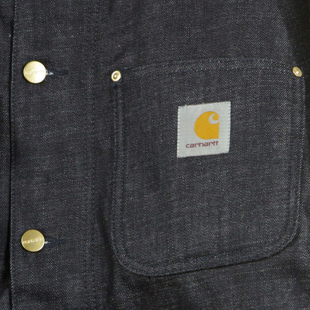 CARHARTT-WIP-Giubbotto-Jeans-Uomo-Fairmount-Coat-Blue-Rigid-da-uomo
