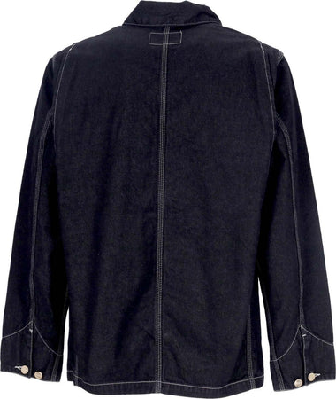 CARHARTT-WIP-Giubbotto-Jeans-Uomo-Og-Chore-Coat-Black-One-Wash-da-uomo