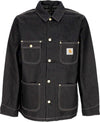 CARHARTT-WIP-Giubbotto-Jeans-Uomo-Og-Chore-Coat-Black-Rigid-da-uomo