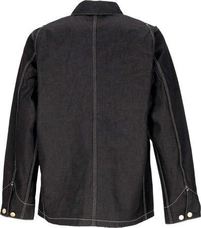 CARHARTT-WIP-Giubbotto-Jeans-Uomo-Og-Chore-Coat-Black-Rigid-da-uomo