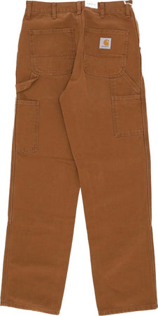 CARHARTT-WIP-Jeans-Uomo-Double-Knee-Pant-Deep-H-Brown-Aged-Canvas-da-uomo