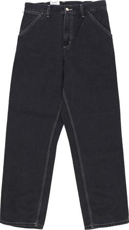 CARHARTT-WIP-Jeans-Uomo-Simple-Pant-Black-Heavy-Stone-Wash-da-uomo