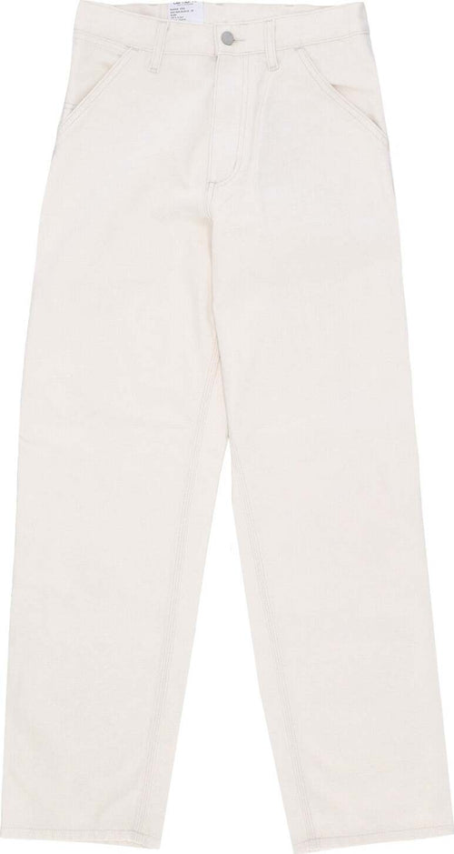 CARHARTT-WIP-Jeans-Uomo-Single-Knee-Pant-White-Rinsed-da-uomo