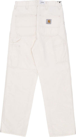 CARHARTT-WIP-Jeans-Uomo-Single-Knee-Pant-White-Rinsed-da-uomo